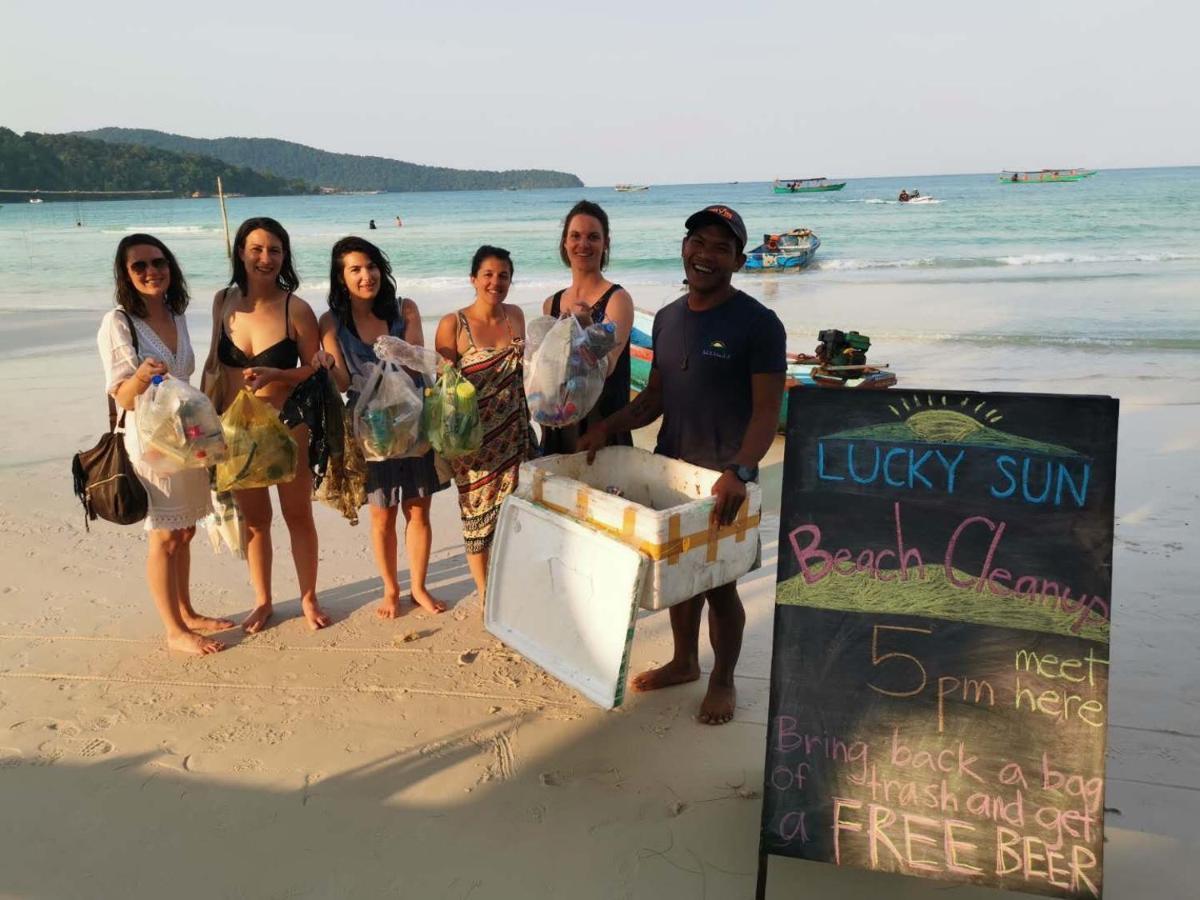 Hostel Lucky Sun Saracen Bay Koh Rong Sanloem Exterior foto